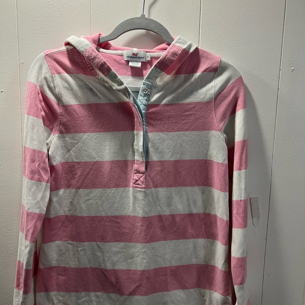 Vineyard Vines|Striped Hoodie Shirt|Size Small - Picture 1 of 5